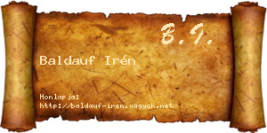 Baldauf Irén névjegykártya
